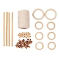 thumbnail image 1 of 109 yardas de cordón de macramé 100 % natural de 3 mm con cuentas de madera para hacer colgadores de plantas. Estilo2, 1 of 7