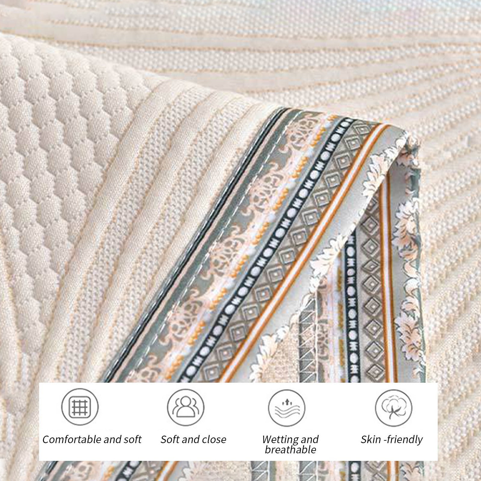 Taicans Stone-Washed Bedspreads Ultra-Soft Microfiber Modern Style Quilted Flower Pattern Bedspread Quit,Summer Quilt Lightweight Microfiber Bedspread Queen Size 87"x71" Beige