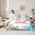 thumbnail image 4 of Castle Fairy Floral Letter E Hummingbird Bedding Comforter Set 7 Pieces for Women,Watercolor Flowers Full Bedding Set, 4 of 7