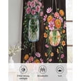 thumbnail image 6 of Pink Spring Floral Sheer Curtains 63 Inch Length 2 Panels Set for Living Room/Bedroom, Farmhouse Botanical Wooden Retro Art Kitchen Curtains Grommet Semi-Sheer Curtains Window Treatments 42"x63"x2, 6 of 7