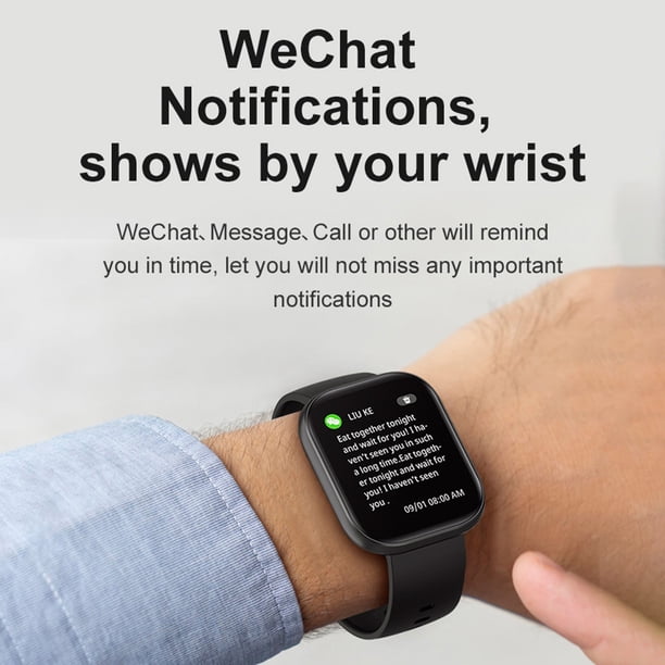 Smart Watch AMOLED Display Sport Smartwatch para teléfono Android iOS (negro)