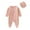 Pink, variant on Odeerbi 2PCS Infant Boys Girls Cotton Rompers Footie Jumpsuit Baby Clothes 0-12 Months Infant Clothing Long Sleeve Footwear Crawling Clothes Bodysuit With Hat White
