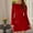 Red, variant on Stichou Womens Spring Long Sleeve Mini Dress Casual Layered Ruffle Hem Short Going Out Dresses Black XS