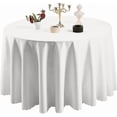 thumbnail image 1 of Nappe de Table Nappe Ronde Maison Restaurant Mariage Créole Infroissable Anti-Tache Décoration de Table pour Rception Anniversaire Blanc Rond : 220cm, 1 of 5