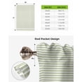 thumbnail image 6 of Sage Green White Striped Tie Up Curtains for Window, Farmhouse Geometric Horizontal Lines Stripes Thermal Insulted Balloon Shade Adjustable Rod Pocket Curtains for Kitchen Bathroom Café 42 x 54, 6 of 7