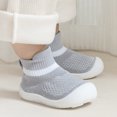 thumbnail image 5 of Byseng Baby Shoes Non-Slip Breathable Slippers, Soft Rubber Sole, Gray, 11.5, 5 of 8