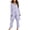 Purple, variant on Eternatastic 3 Piece Floral Pajama Set for Women Long Sleeve Loungewear Set Maternity Nursing PJs for Ladies XL Light Blue