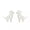 01#Steel Heart Puppy Stud, variant on Mini Stainless Steel Pet Cute Puppy Love Ear Stud Personality Earrings Jewelry-01#Black Puppy Stud