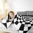 thumbnail image 4 of Homewish White Black Checkered Bedding Comforter Set,Classic Minimalist Plaid Twin Comforter Sets,Geometric Buffalo Print Bedding Set For Girls Teens,Breathable Home Decor Reversible,2-Piece, 4 of 8