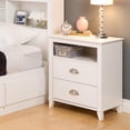 thumbnail image 6 of Home Square 2 Piece Solid Wood Nightstand Set with 2 Drawer in White, 6 of 7