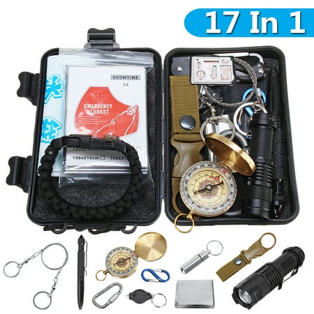 survival camping gear kit emergency equipment hiking sos tool aid outdoor tools hunting box multifunction tactical versatile lightweight
