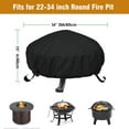 thumbnail image 2 of Fire Pit Cover Round for Fire Pit 22-34 Inches, 420D Heavy Duty Waterproof Outdoor Fire Pit Cover, 2 of 7