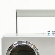 GPO Retro Manhattan Stereo Bluetooth Portable Speaker, Silver