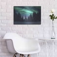 thumbnail image 5 of Luxe Metal Art 'Northern Lights In Winter Forest 3' by Luxe Portfolio, Metal Wall Art, 24"x16", 5 of 8