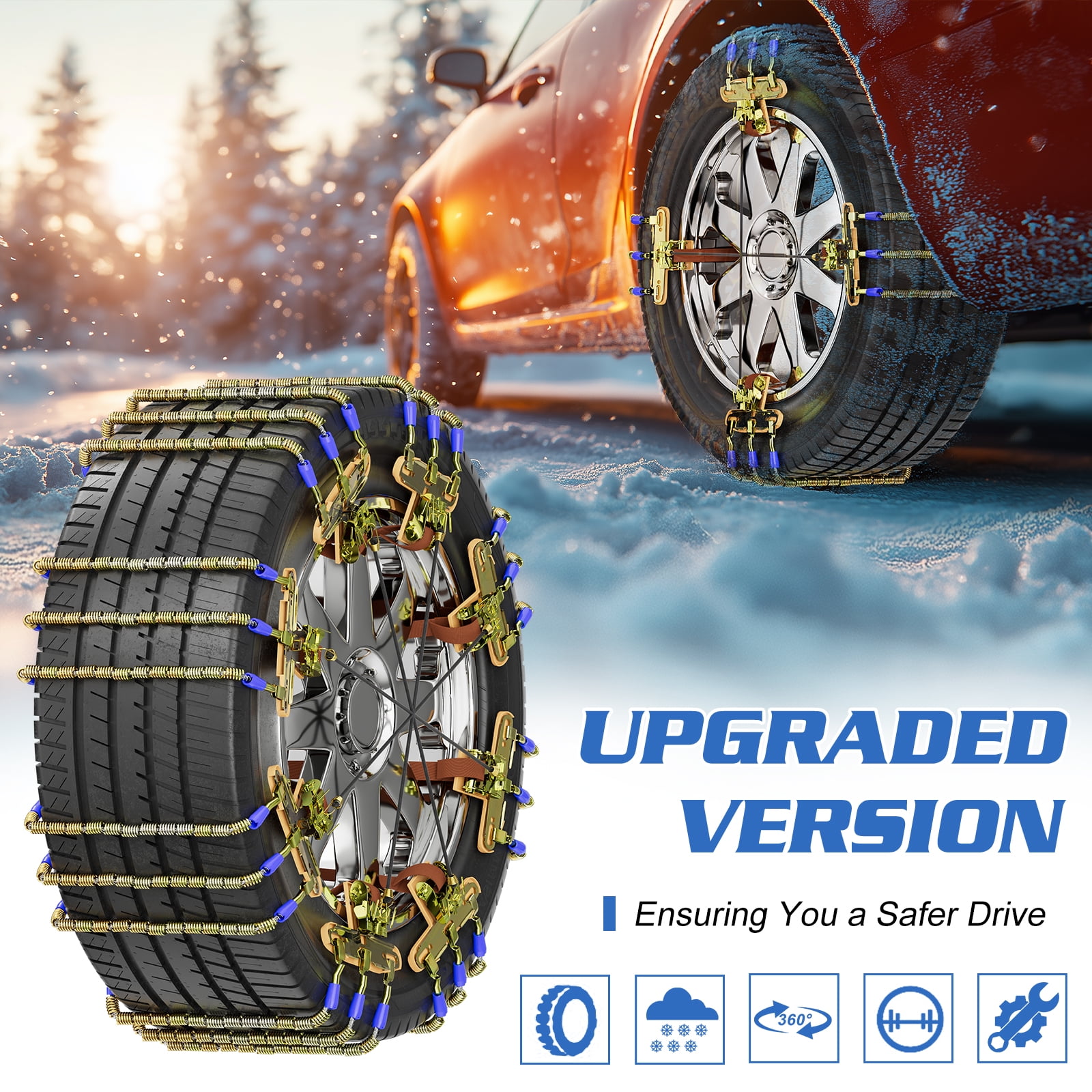 Catene Da Neve Universale 10 Pezzi Ninonly Catene Da Neve Per Auto - Foto 14