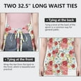 thumbnail image 6 of Pioneer Flower Floral Print Pattern Apron-Garden Aprons for Women with Pockets-Cotton Linen Waterproof Kitchen Cooking Gardening Aprons Adjustable for Kitchen,Cooking,BBQ and Salon 33x27 Inch, 6 of 7