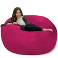 thumbnail image 4 of Chill Sack Bean Bag Chair, Memory Foam Lounger with Microsuede Cover, Kids, Adults, 4 ft, Pink, 4 of 7