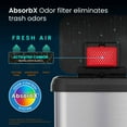 thumbnail image 7 of iTouchless 20 Gal SoftStep Stainless Steel Step Kitchen Trash Can with AbsorbX Odor Filter Brushed Silver.=, 7 of 7
