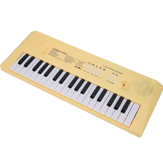 Electric Piano Keyboard, Education Instrument for Beginners, 37 Keys with Microphone, Recording Function, Portable, Dual Power Supply, Safe Materials, Musical Fun for Children,