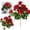 A, variant on 1 Pcs Artificial Geranium Plant Realistic Silk Flowers for Outside UV Resistant Faux Geraniums Flowers for Indoor Outdoor Home Garden Office Decoration (Red)
