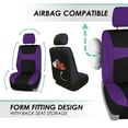 thumbnail image 6 of FH Group, 3 Row 8 Seater Purple Seat Covers Set w/ Steering / Belt Cover / Black Floor Mat, 6 of 8