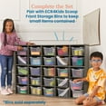 thumbnail image 4 of ECR4Kids Streamline 25 Cubby Tray Storage Cabinet, 5x5, Classroom Furniture, Grey Wash, 4 of 9