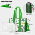 thumbnail image 5 of Teacher Tote Bag,Dinosaur with ROAR Pattern Teacher Utility Tote Bag,Large Work Tote Bags for Women with Multiple Pockets,Top Zipper Closure,13.8x10.6x6.7 Inch, 5 of 5