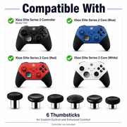Replacement Thumbsticks for Xbox Elite 2 Controller, 6 in 1 Swap Magnetic Joysticks for Xbox Elite Series 2 Core(Model 1797)