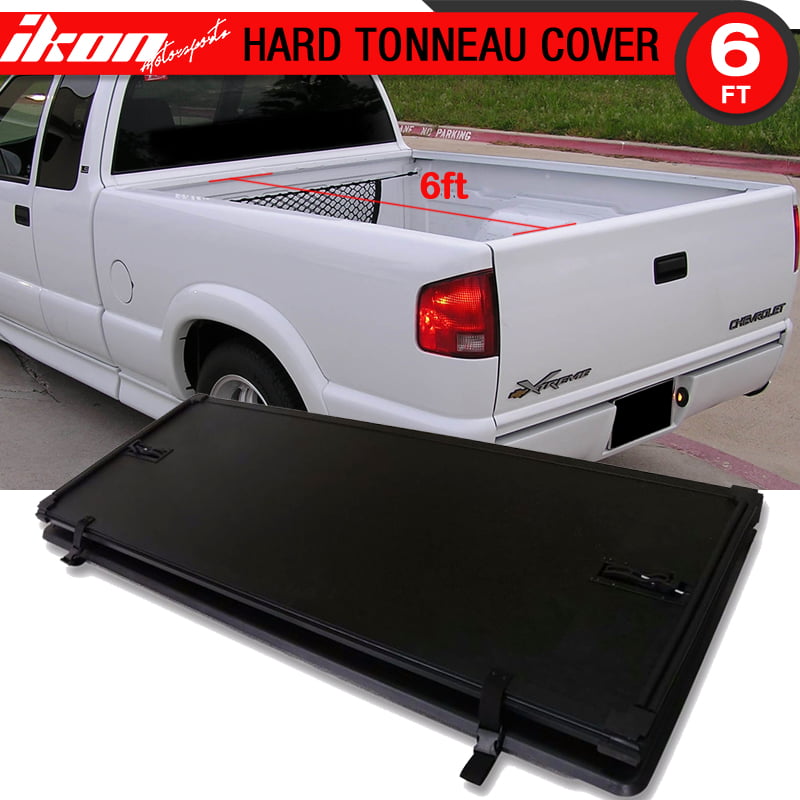 Compatible with 9404 Chevrolet S10 GMC S15 72in Bed TriFold Hard Solid Tonneau Cover Walmart