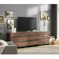 thumbnail image 2 of WAMPAT Dresser for Bedroom, Closet Organizers and Storage with 9 Drawers, Chest of Drawers with Metal Base, Wooden Modern Dresser for Living Room, Hallway, Entryway, Brown, 2 of 7