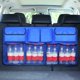 thumbnail image 5 of Riwesomey Bolsa de almacenamiento para asiento trasero de coche, redes colgantes múltiples, bolsa de bolsillo para maletero, organizador, almacenamiento Ventana automotriz Verbessertes Dunkelblau Riwesomey CZ9208-08, 5 of 6
