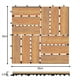 thumbnail image 3 of Costway 10 Azulejos de Madera de Acacia para Veranda Suelo de Interior y Exterior Marrón 30 x 30 x 2,5 cm, 3 of 10
