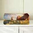 thumbnail image 3 of Galloping Horse Fleece Blanket,Rustic Farmhouse Animal Western Cowboy Throw Blanket for Sofa Adults,Natural Sky Mount Yellow Flowers Soft Blanket Bed Couch,Queen (90 x 90 Inches), 3 of 6