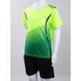 thumbnail image 3 of Xnihocha Kids Boys Girls Soccer Jerseys Shirts and Shorts Set Children Football Soccer Sports Team Fluorescent Green XXS/26, 3 of 7