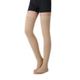 thumbnail image 5 of AMZAM Thigh High Compression Stockings for Unisex, Open Toe, 15-20mmHg Beige L, 5 of 7