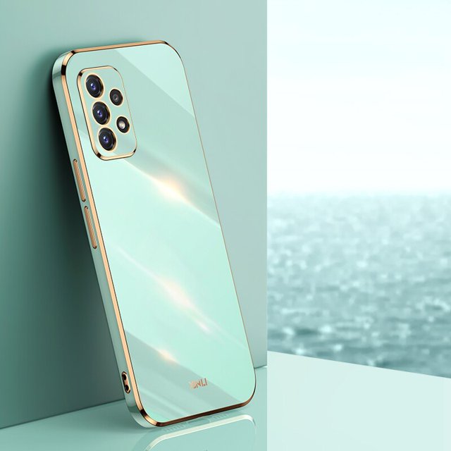 Funda de teléfono con soporte de anillo cuadrado chapado para Samsung Galaxy A32 A52 A72 A53 A22 4G 5G A 72 52 32 2021, funda de silicona de lujo con soporte Tan Jianjun unisex