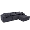 thumbnail image 7 of edx 108" Convertible Sectional Couches Comfy Fluffy 4 Seat Memory Foam Sectional Sofa Upholstered Couches for Living Room Bedroom,No Assembly Required,(Right Facing Chaise)Dark Grey, 7 of 7