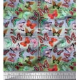 thumbnail image 1 of Soimoi Cotton Poplin Fabric Colorful Butterfly Print Fabric by Yard 42 Inch Wide, 1 of 3