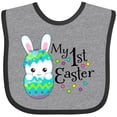 thumbnail image 3 of Inktastic My First Easter- Bunny in an Egg Boys or Girls Baby Bib, 3 of 4