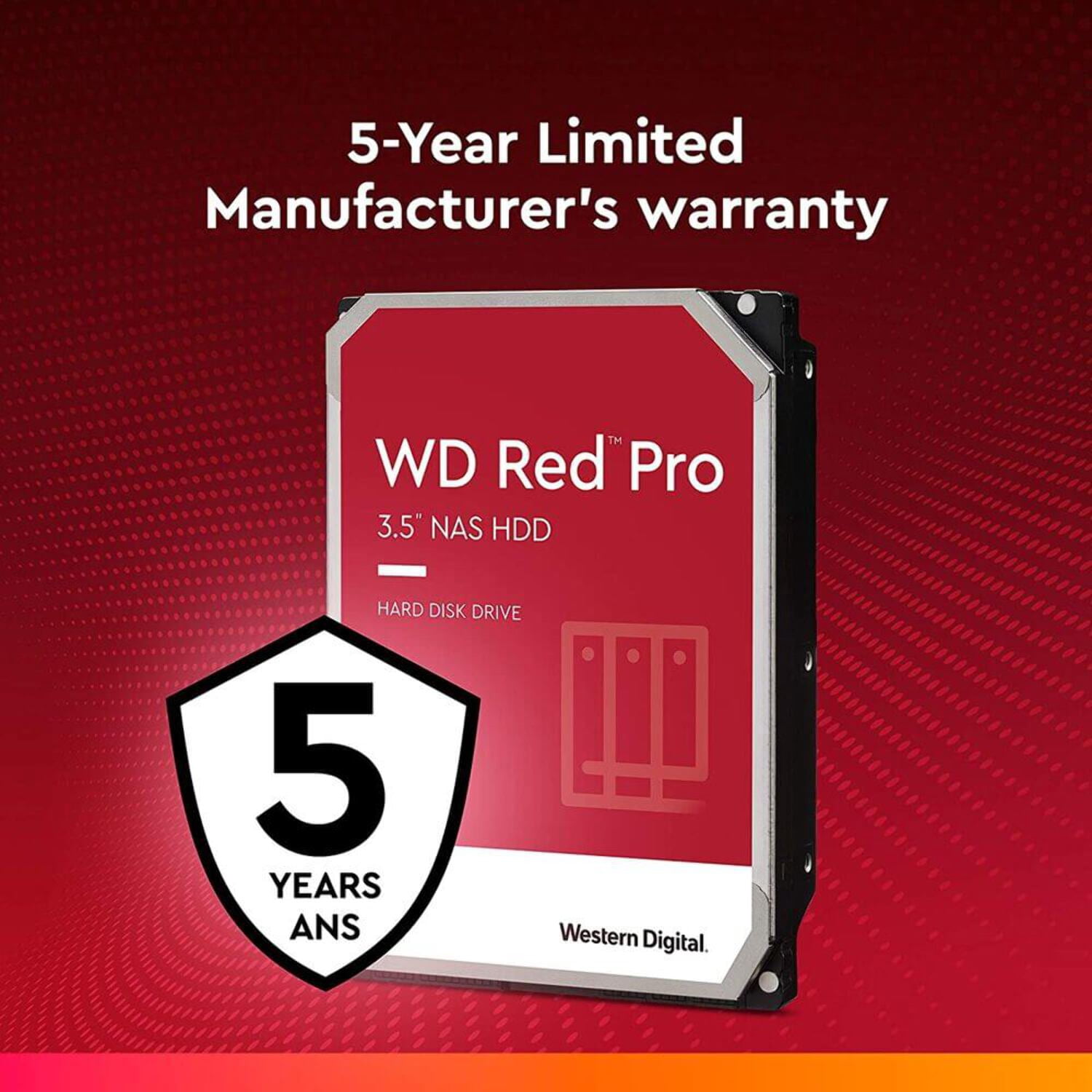 WD Red Pro 18TB 3.5" SATA 7200rpm Internal Hard Drive WD181KFGX