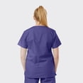 thumbnail image 2 of SPECTRUM UNIFORMS Scrub Tops Medical Unisex V-Neck Yoga Soft Fabric Medical Professionals Hospital and Lab Workwear Nurse Top Purple, 2 of 5