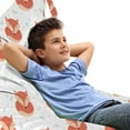 thumbnail image 1 of Fox Lounger Chair Bag, Sleeping Animals Pattern on Heats and Leaves Background Vintage Inspirations, High Capacity Storage with Handle Container, Lounger Size, Coral Beige, by Ambesonne, 1 of 5