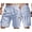 Light Blue, variant on WIZUTIZ Cargo Shorts for Men Knee Length Wide Leg Bermuda Long Shorts Casual Summer Stretch Waist Hiking Pants