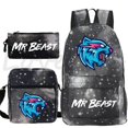 thumbnail image 1 of Mr Beast Backpack Boys Girls Teens Back to School Bags Kids Mr Beast Rucksack shoulder Bagpack Travel Knapsack Mochila 3 Pcs/set, 1 of 4