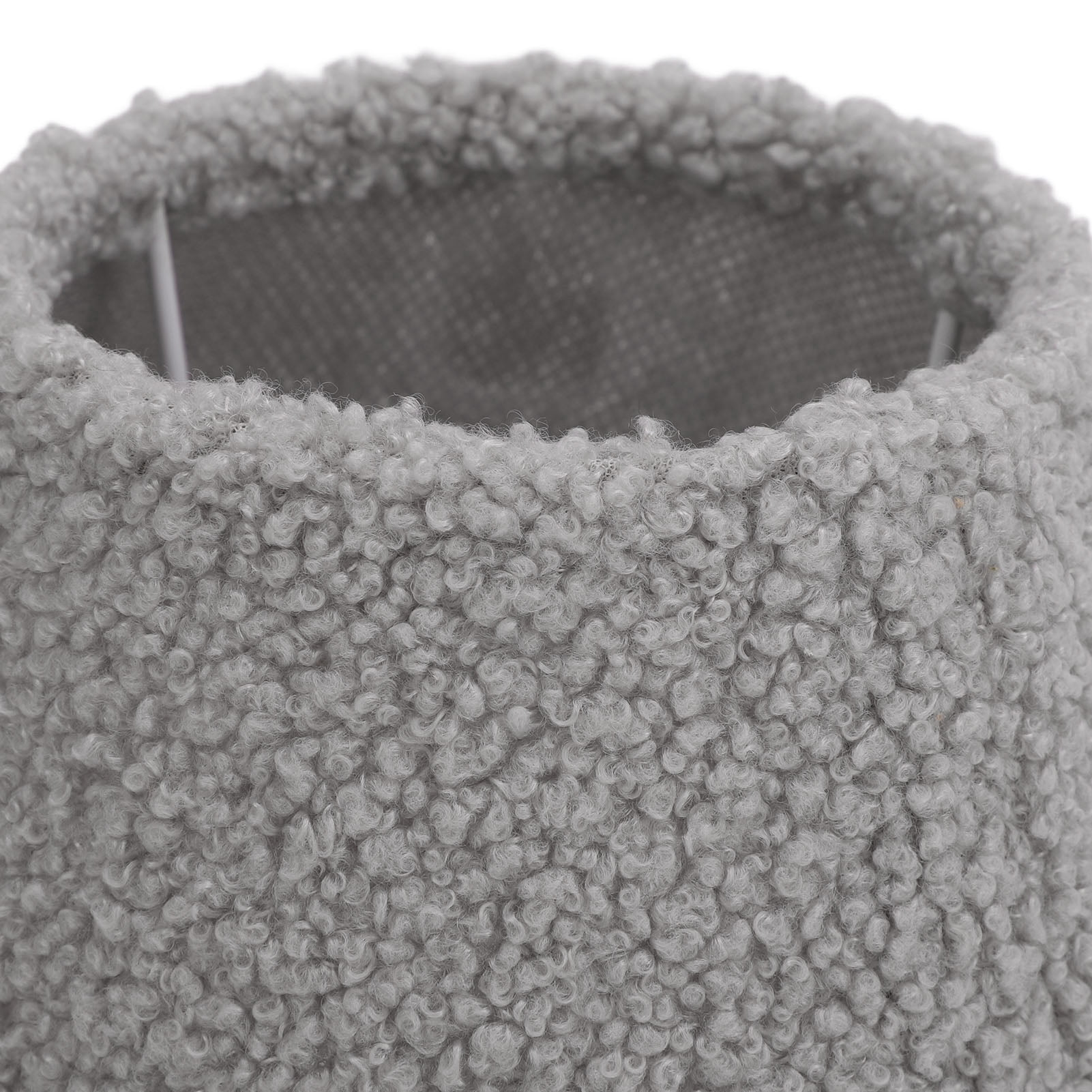 YAHHU Plush Cloth Lamp Shade Replacement Decorative Soft Comfortable Cone Round Lamp Shade for E27 E14 Table Lamp, Grey (6.7 inches / 17 cm)