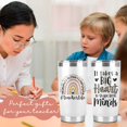 thumbnail image 2 of White Teacher Tumbler, Teacher Gifts For Women, Teacher Appreciation Week Gifts Birthday Gifts from Students, Back To School, Retirement, Christmas Teacher Gift Ideas, 20 Oz Cup, 2 of 6