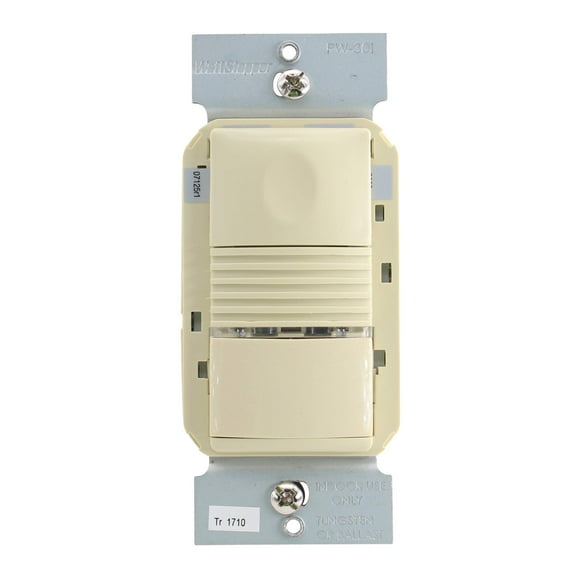 WattStopper PW-301-I Motion Sensor, Passive Infrared Wall Switch Multi-Way Control Occupancy Sensor w/Neutral Sense Technology - Ivory