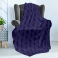 thumbnail image 4 of Indigo Soft Flannel Fleece Blanket, 3D Print Like Geometrical Futuristic Inspired Shadow Boxes Cubes Image Print, Cozy Plush for Indoor and Outdoor Use, 50" x 60", Dark Blue and Blue, by Ambesonne, 4 of 5