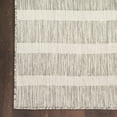 thumbnail image 5 of Nourison Positano Modern Stripes Flatweave Outdoor Rug Grey Ivory 2' x 6', 5 of 11