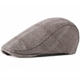 thumbnail image 2 of SikaFu New Spring Autumn Winter Cap for Men Women Vintage Plaid Men Women Beret Cap Retro Ivy Newsboy Flat Cap Male Female Beret, 2 of 6